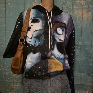 Nightmare Before Christmas Jack and Sally hoodie, lightweight‎